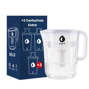 Jarra purificadora portátil con 3 Repuestos Extras