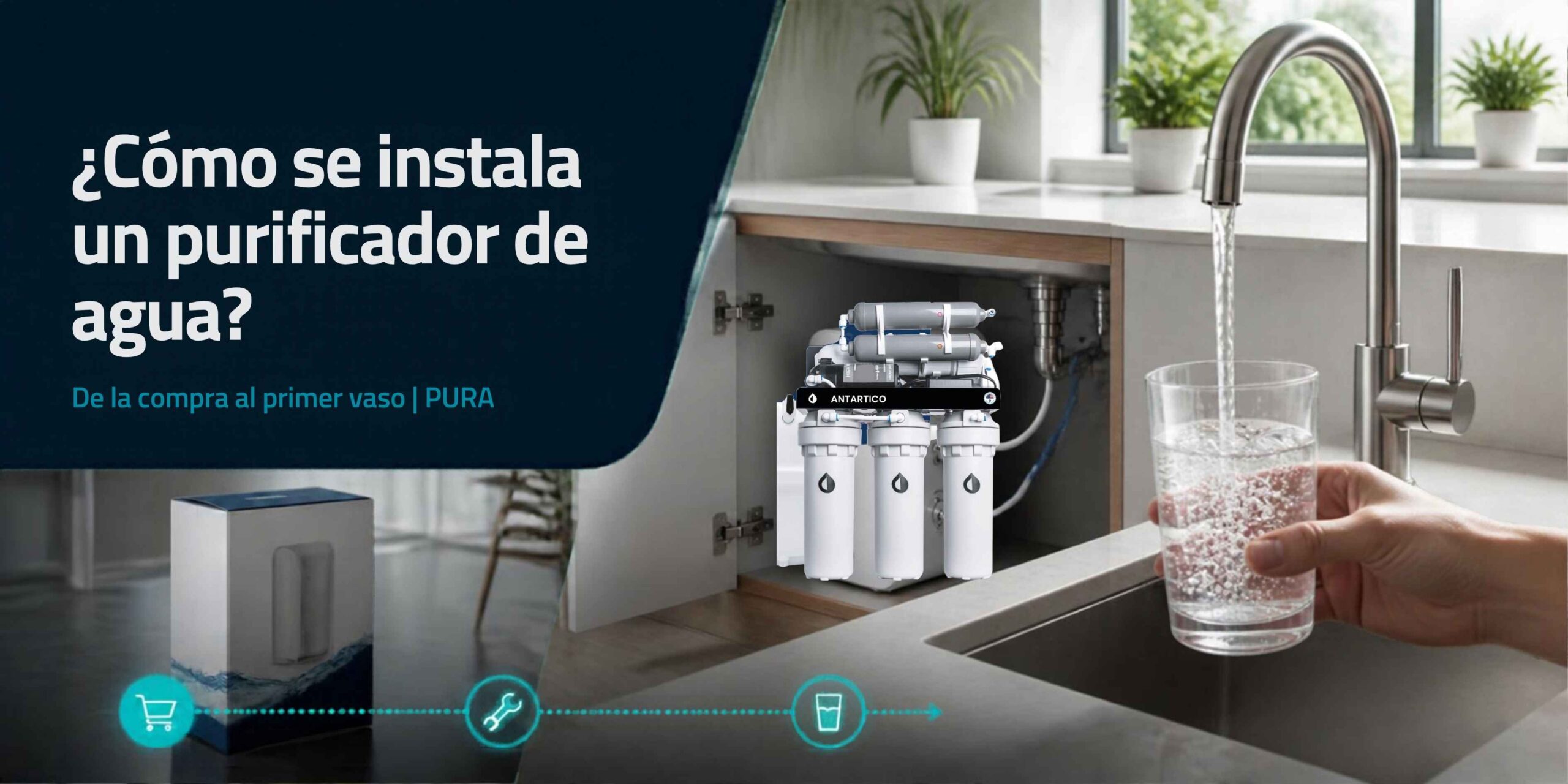 ¿Cómo se instala un purificador de agua?