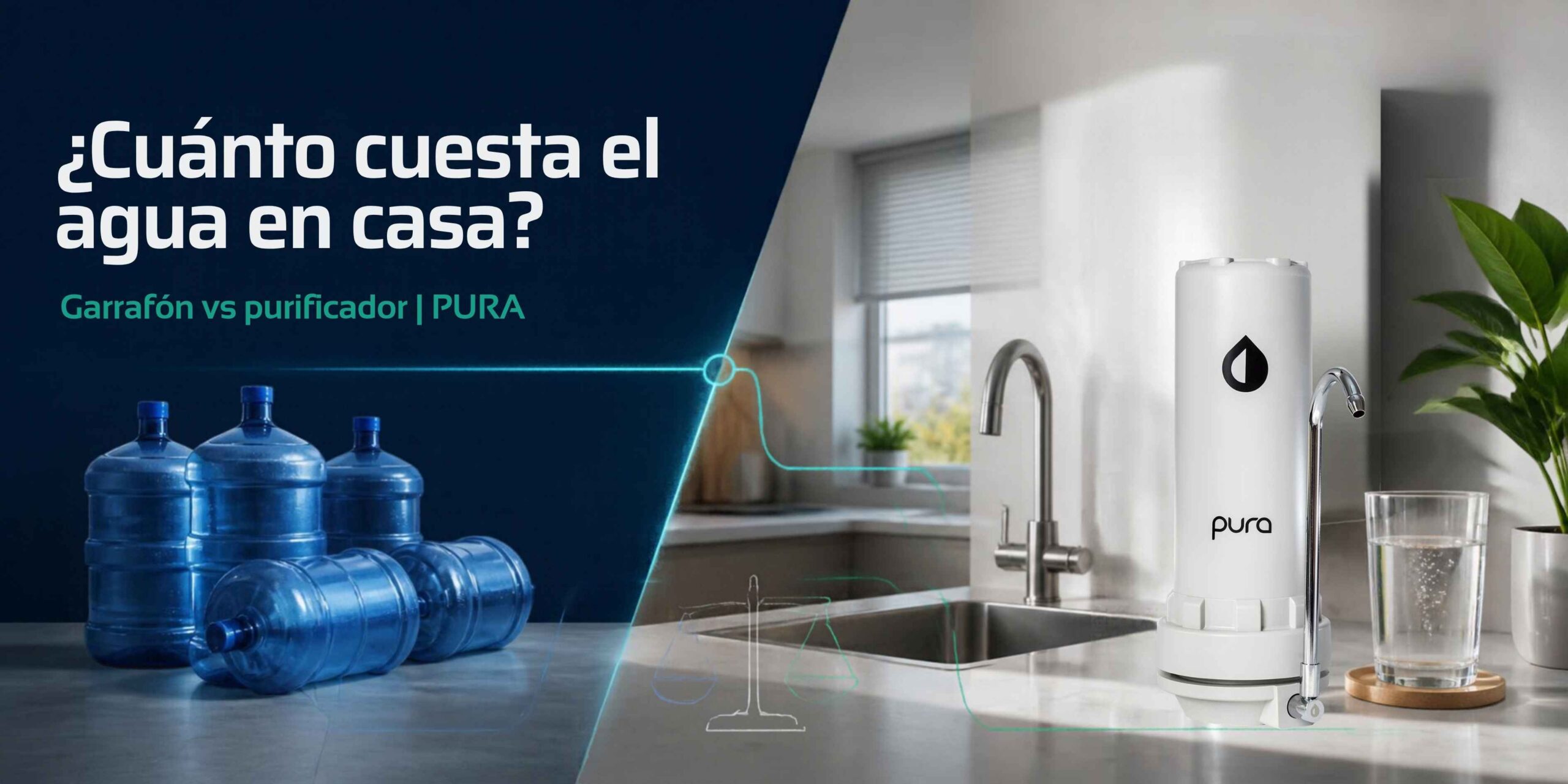 El precio del garrafón es sólo una parte de lo que cuesta tener agua en casa. Aprende a calcular el costo total del agua que bebes y cuándo conviene un purificador o tratar toda la vivienda. KEYWORDS: garrafón vs purificador, ahorro en garrafones, costo por litro, purificador de agua para casa, costo total de propiedad, tratamiento integral de agua, sarro, Recibe y Ahorra